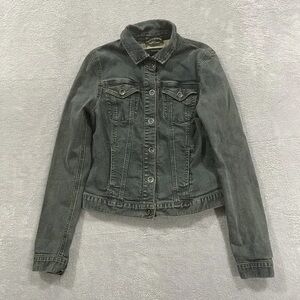 Classic Women's Denim Jacket in Gray
